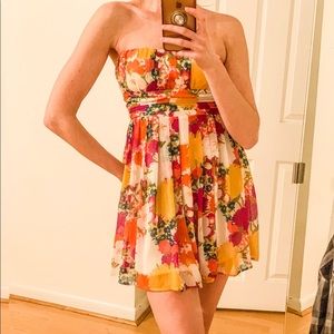 Mini floral print dress